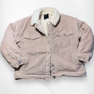 COTTON:ON Putty Corduroy with Sherpa Lining Jacket - L